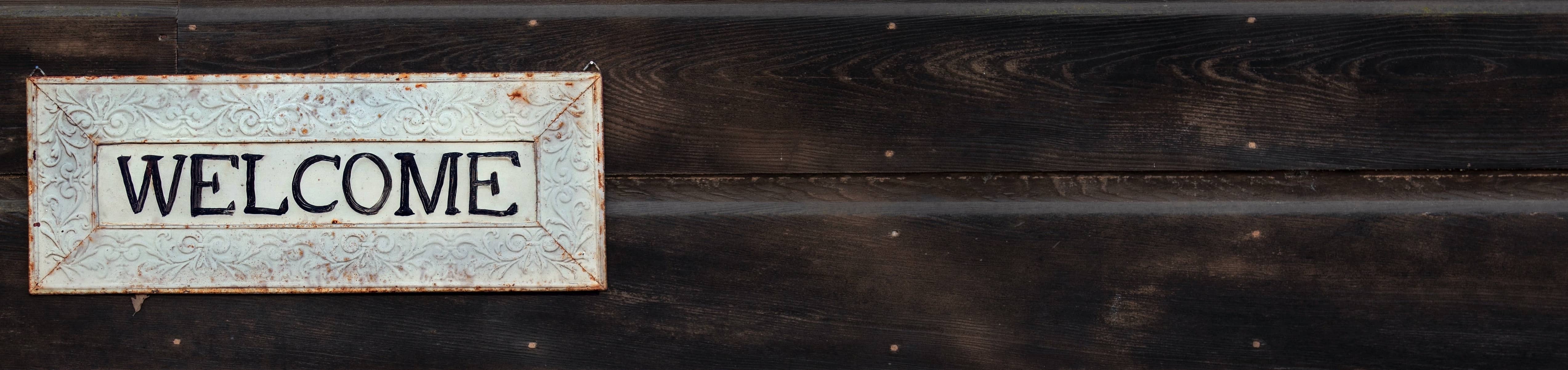 Panneau de bienvenue